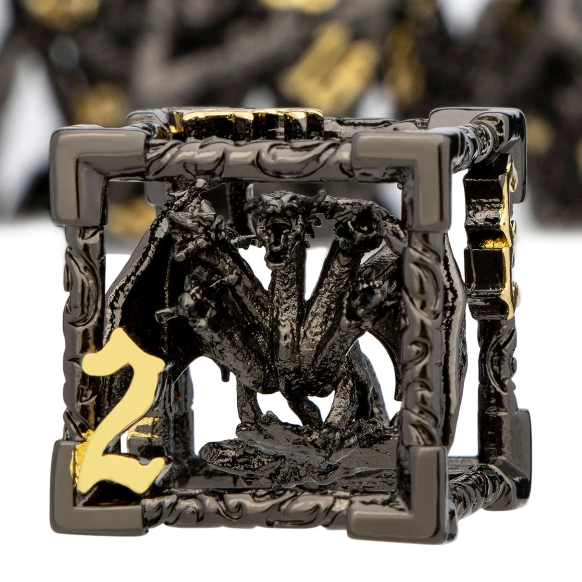 Black Hollow Metal RPG Dice Set