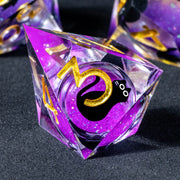 Dice DND Set, Resin Sharp Edge Polyhedral Liquid Dice, Gifts for DND Lovers - Handmade D&D Dice for Dungeon and Dragon Board Gam