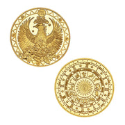 12 Creative Twelve Constellations Gold Plated encrusted Collectible Coins Abstract Art Zodiac Coin Set Crafts Gifts