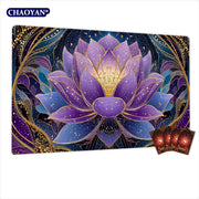 Polluted Purple Lotus Magic Card Battle Mat TCG Playmat Anti-slip Base 35X60CM Gathering Gaming Mats Board Game Mat for TCG