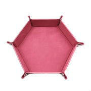 Portable Dices Rolling Tray Folding Hexagon Dices Holder Dices Storage Box