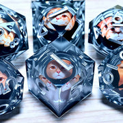 DND Resin Dice 7-Piece Set for Dungeons and Dragons DND 5e RPG Gift, Board Game Tabletop Role Playing Dice Game, Birthday Gift,