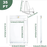 5/10/15 PCS 35pt Magnetic Card Holders with Stand – Hard Case for MTG & Sports Cards, UV Protection, Instant Desktop Display