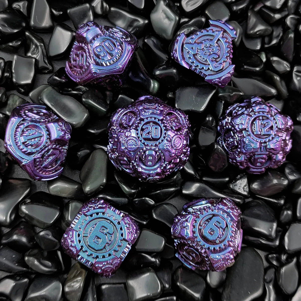 Blue Dragon Metal D6 Dice