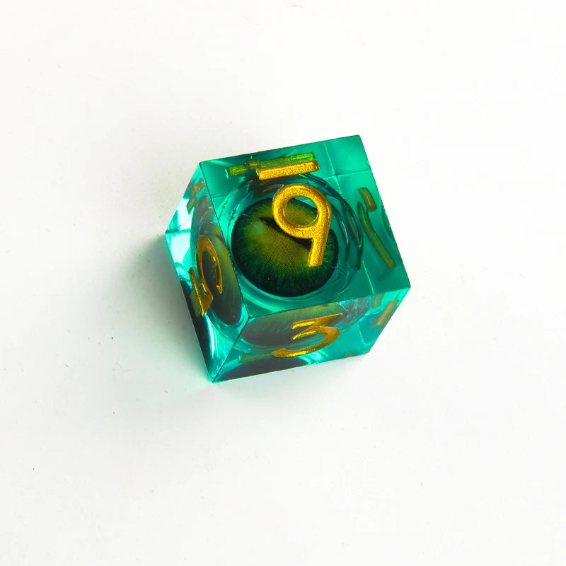 Sharp-Edge Liquid Core Dice Set – 3 Colours to Choose From