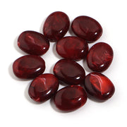 20pcs Flat Oval Acrylic Beads Double Color Imitation Jade Stone Loose Beads For Jewelry Making Bracelet Necklace DIY Accessories