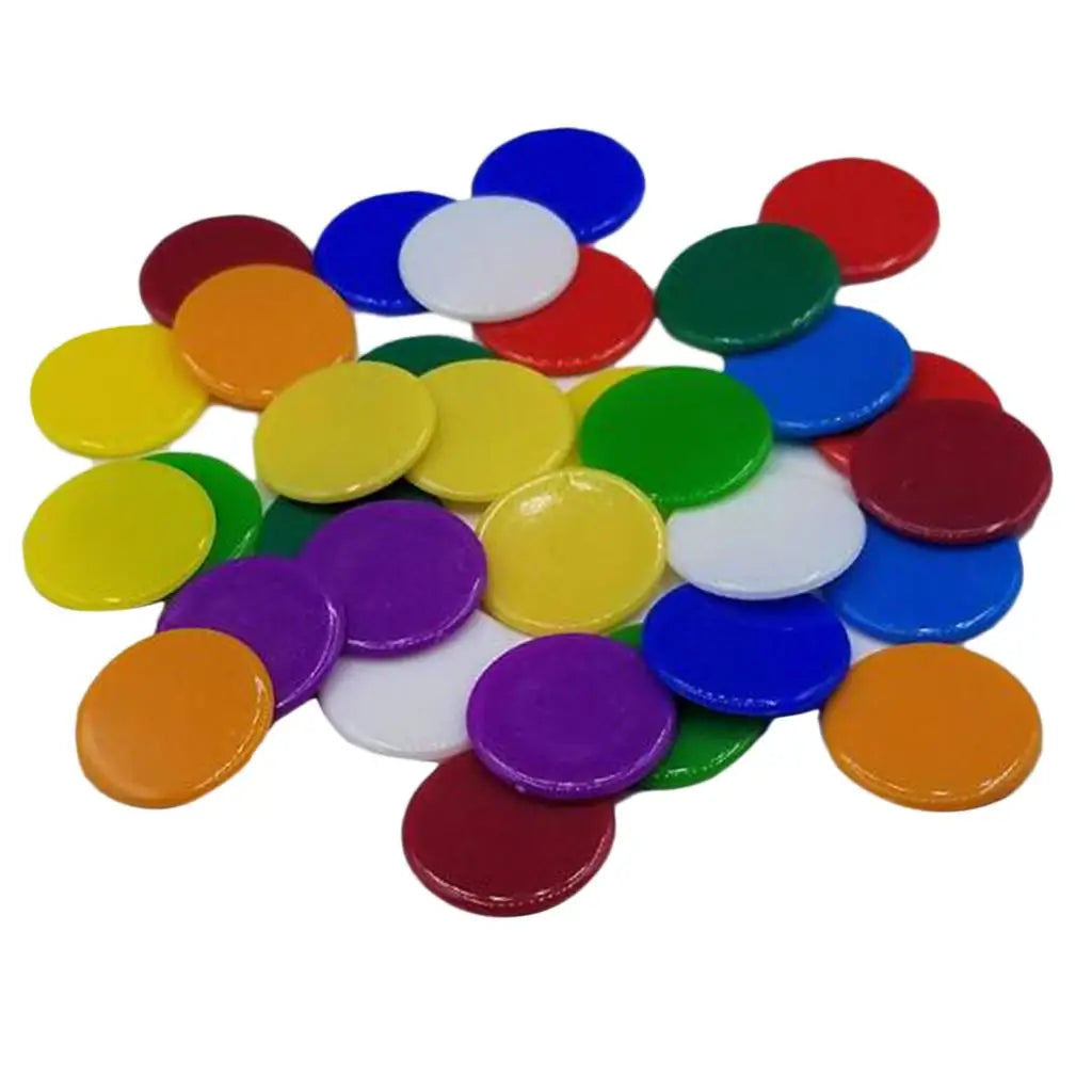 Pink Plastic Game Tokens - 100 Pack
