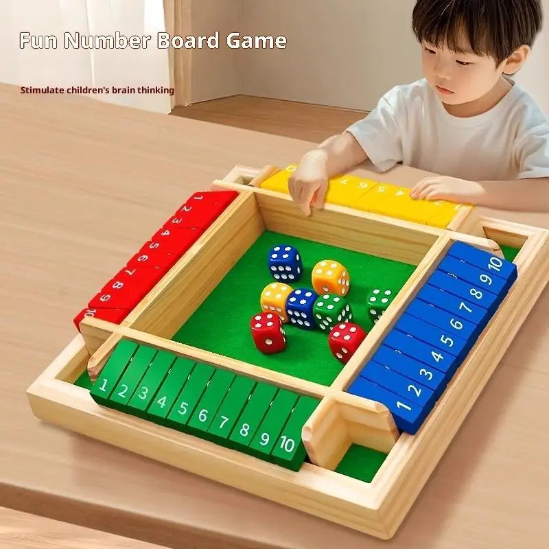 Fold-Flat Wooden Dice Tray - Design 11