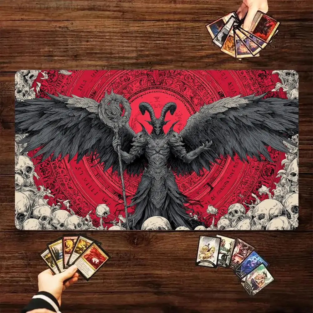 Demon Messenger and Rune Array Magic Card Battle Mat MTG Playmat Anti-slip Base Gathering Gaming Mats Board Game Mat for TCG
