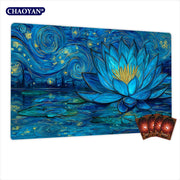 Polluted Purple Lotus Magic Card Battle Mat TCG Playmat Anti-slip Base 35X60CM Gathering Gaming Mats Board Game Mat for TCG