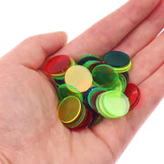 50/100/200pcs 19mm Plastic Chips DIY Tokens Color Transparent Board Game Coins Bingo Accessories Teaching Game Coins TMZ