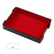 Magnetic Dice Storage Tray PU Leather Storage Box with Faux Fur Foldable Rectangle Case for Dice Games Board Game Accessories