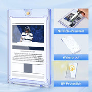 30 Pieces of 35Pt Clear Magnetic Card Storage Boxes Acrylic Uv-Resistant Card Holders with Magnetic Closure Ideal for Collectors