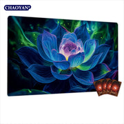 Polluted Purple Lotus Magic Card Battle Mat TCG Playmat Anti-slip Base 35X60CM Gathering Gaming Mats Board Game Mat for TCG