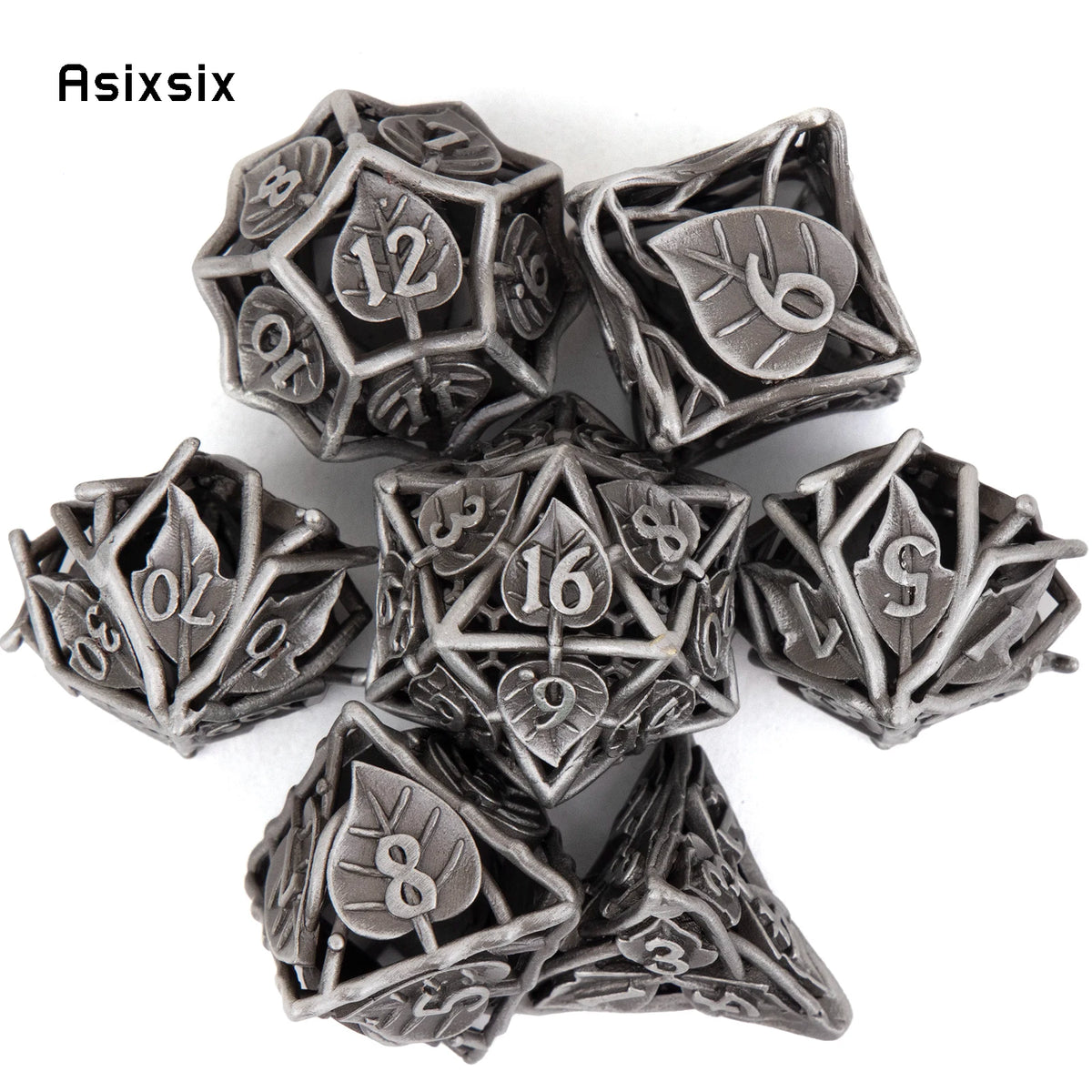 Silver Metal RPG Dice Set