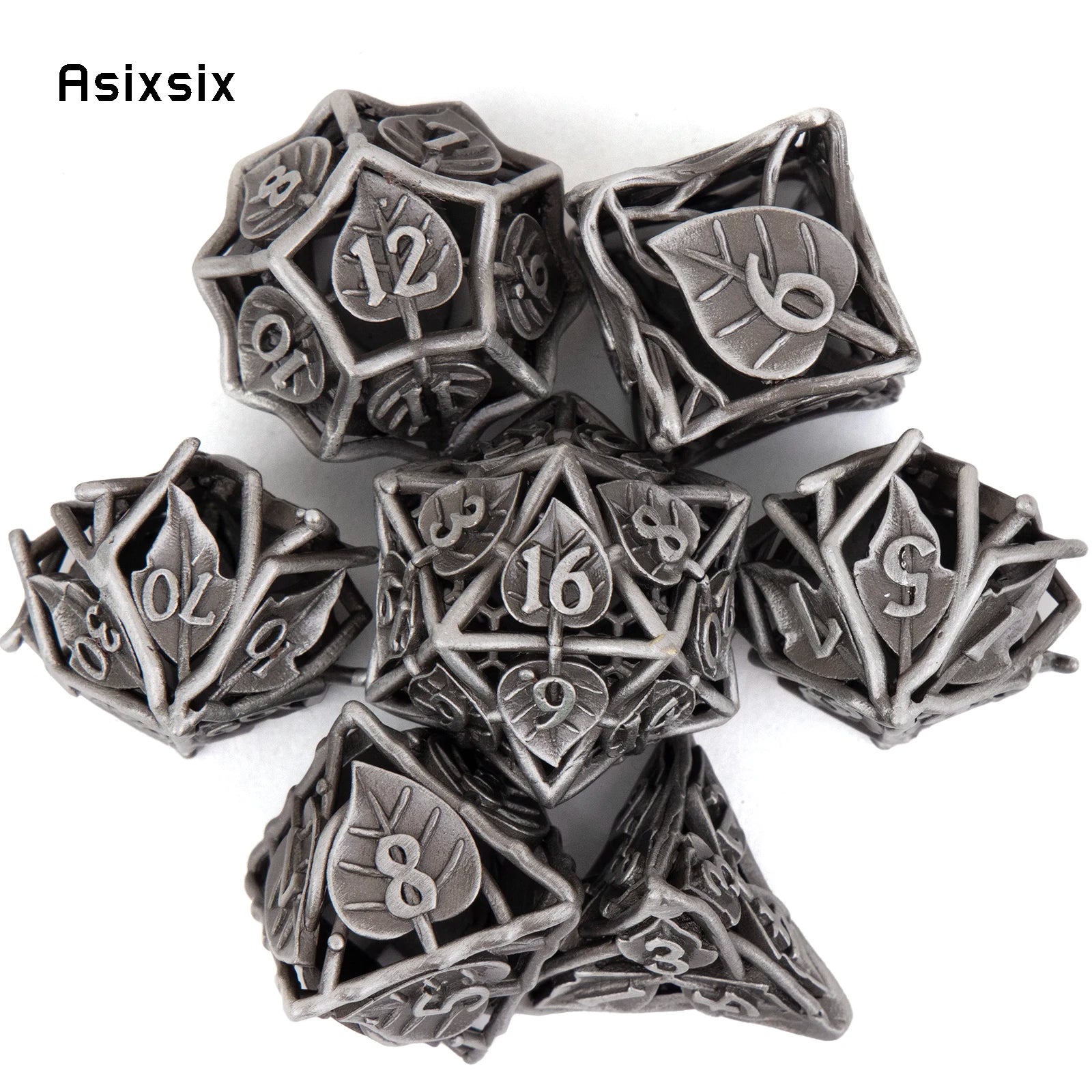 Silver Metal RPG Dice Set