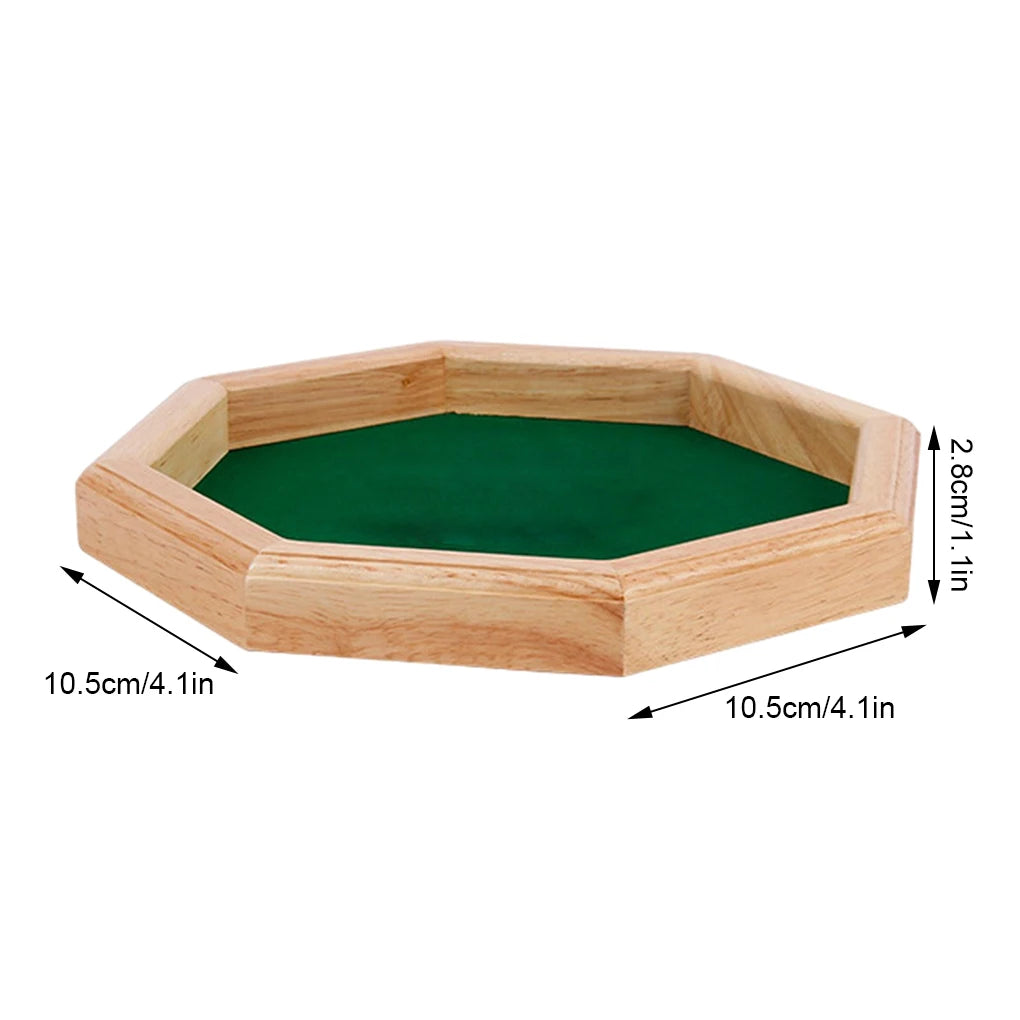 Fold-Flat Wooden Dice Tray