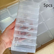 5/8Pcs Clear Card Storage Box With Dustproof Lid Desktop Organizer For Photo Cards Coins Small Accessories