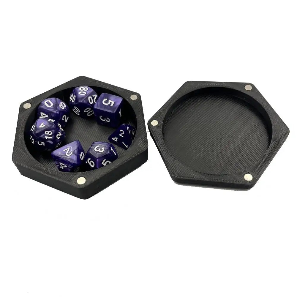 Acrylic Dice Storage Box - Matte Black – 17 Colours to Choose From