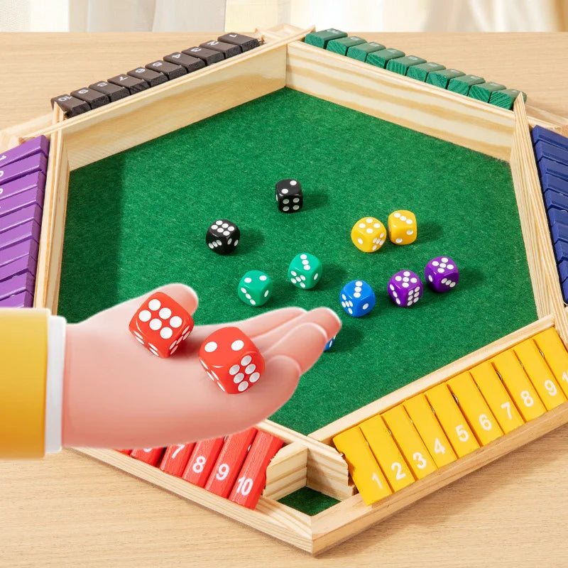 Fold-Flat Wooden Dice Tray & Storage - Design 4