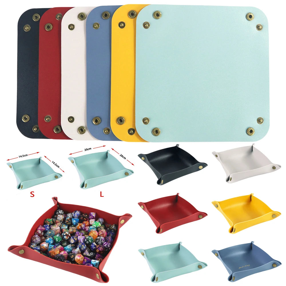 Fold-Flat Square Dice Tray & Storage