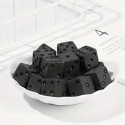 10PCS/SET Non-printed dot black dice for board games and party games Christmas, Halloween, Thanksgiving gifts, game gifts