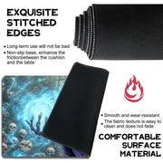 Terror Skeleton Mage TCG Playmat Magic Card Mat with Stitched Edge Non-Slip Durable Tabletop playmat Board Game Mat for TCG