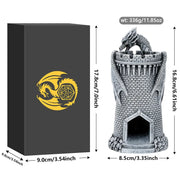 Creative Dragon Castle Dice Tower Dices Rolling Trays Decoration Tabletop Board Role Play Game Accessory with Storage Box