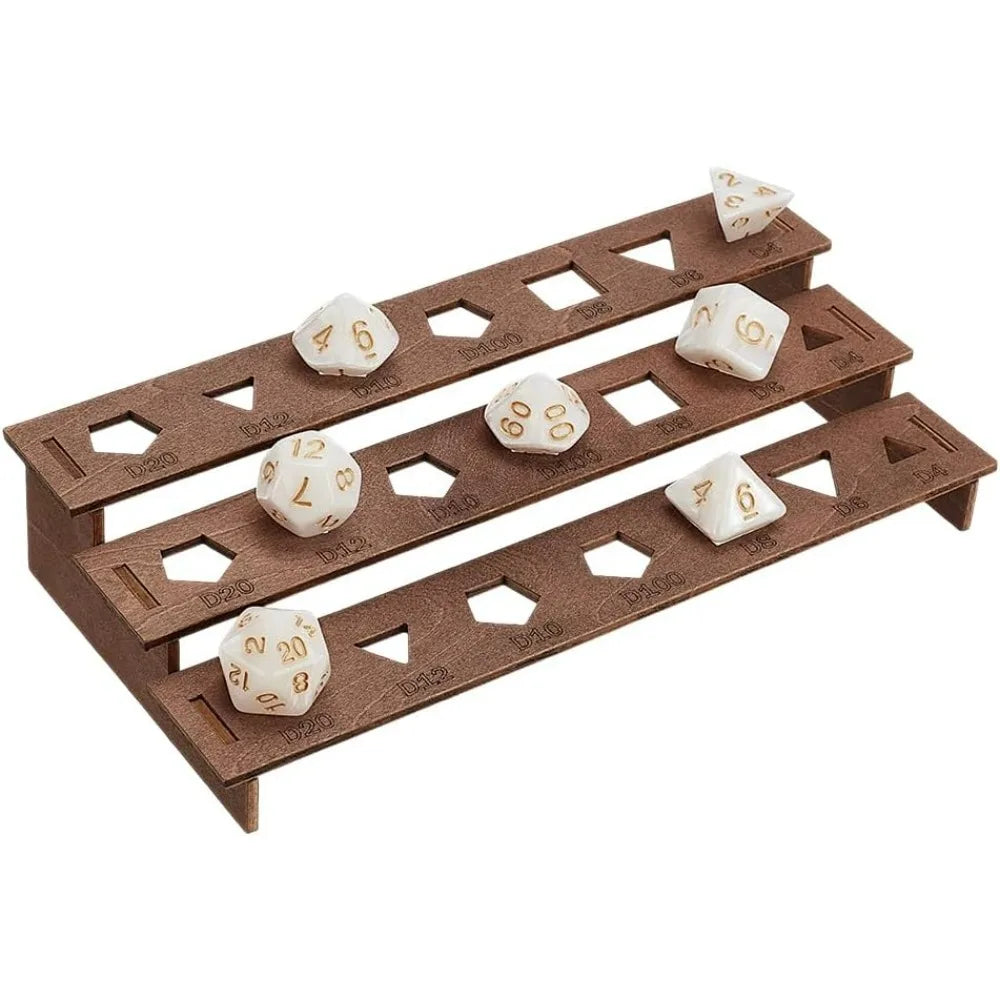 Fold-Flat Wooden Dice Tray & Storage - Design 6