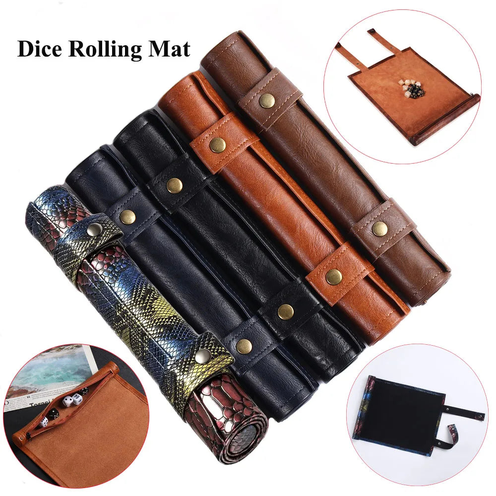 Fold-Flat PU Dice Tray & Storage - Design 8