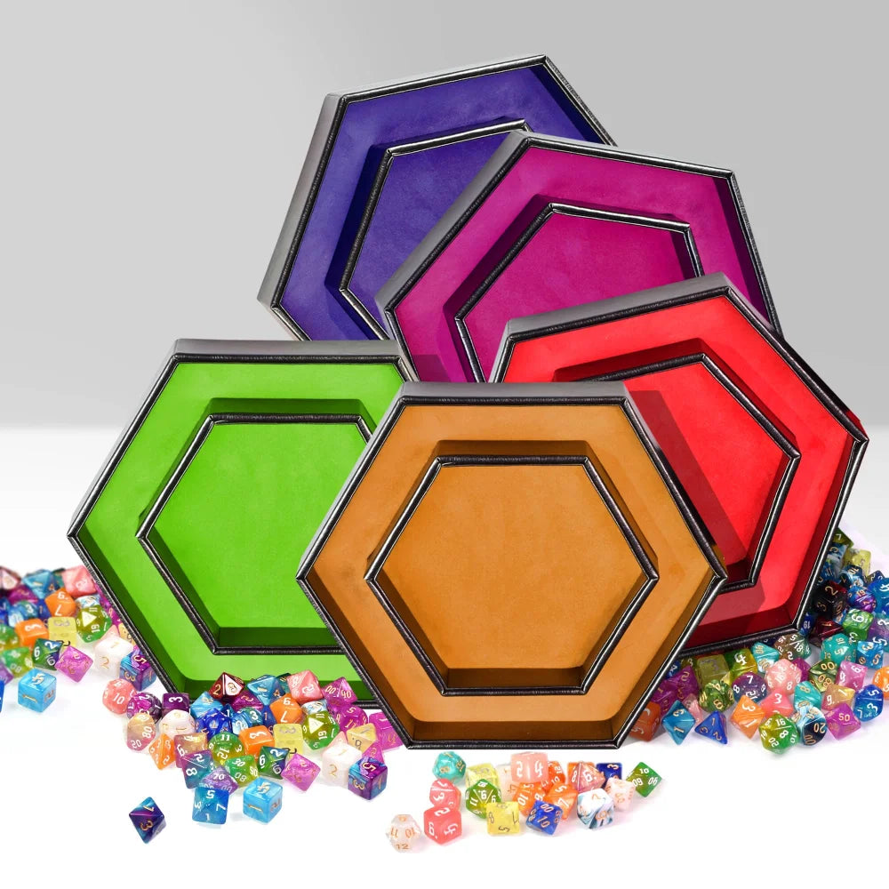 PU Hex Dice & Token Tray - Design 9