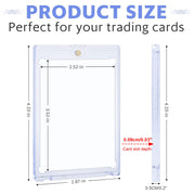 30 Pieces of 35Pt Clear Magnetic Card Storage Boxes Acrylic Uv-Resistant Card Holders with Magnetic Closure Ideal for Collectors