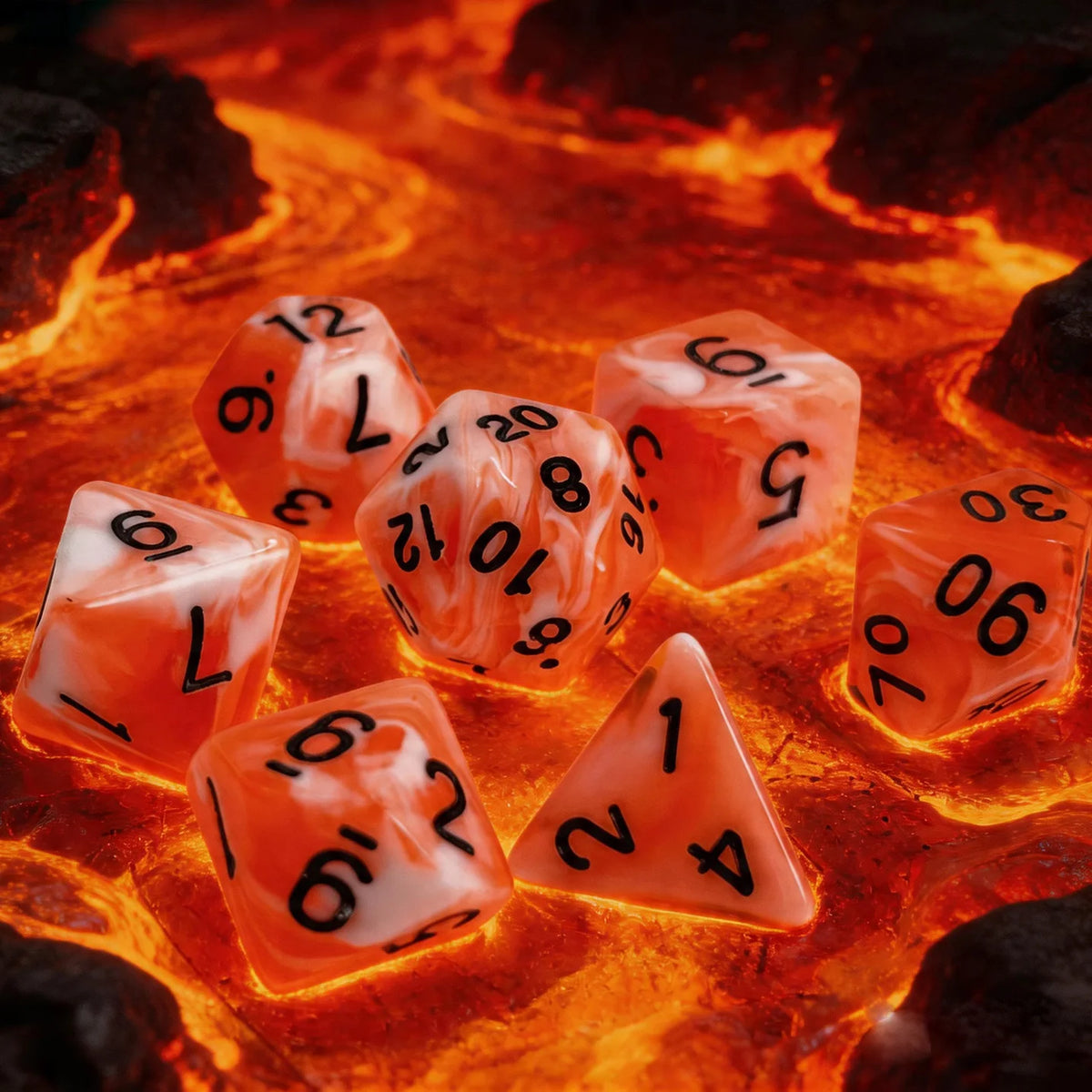 Two-Tone Dice Set with Bag – 9 Colours to Choose From