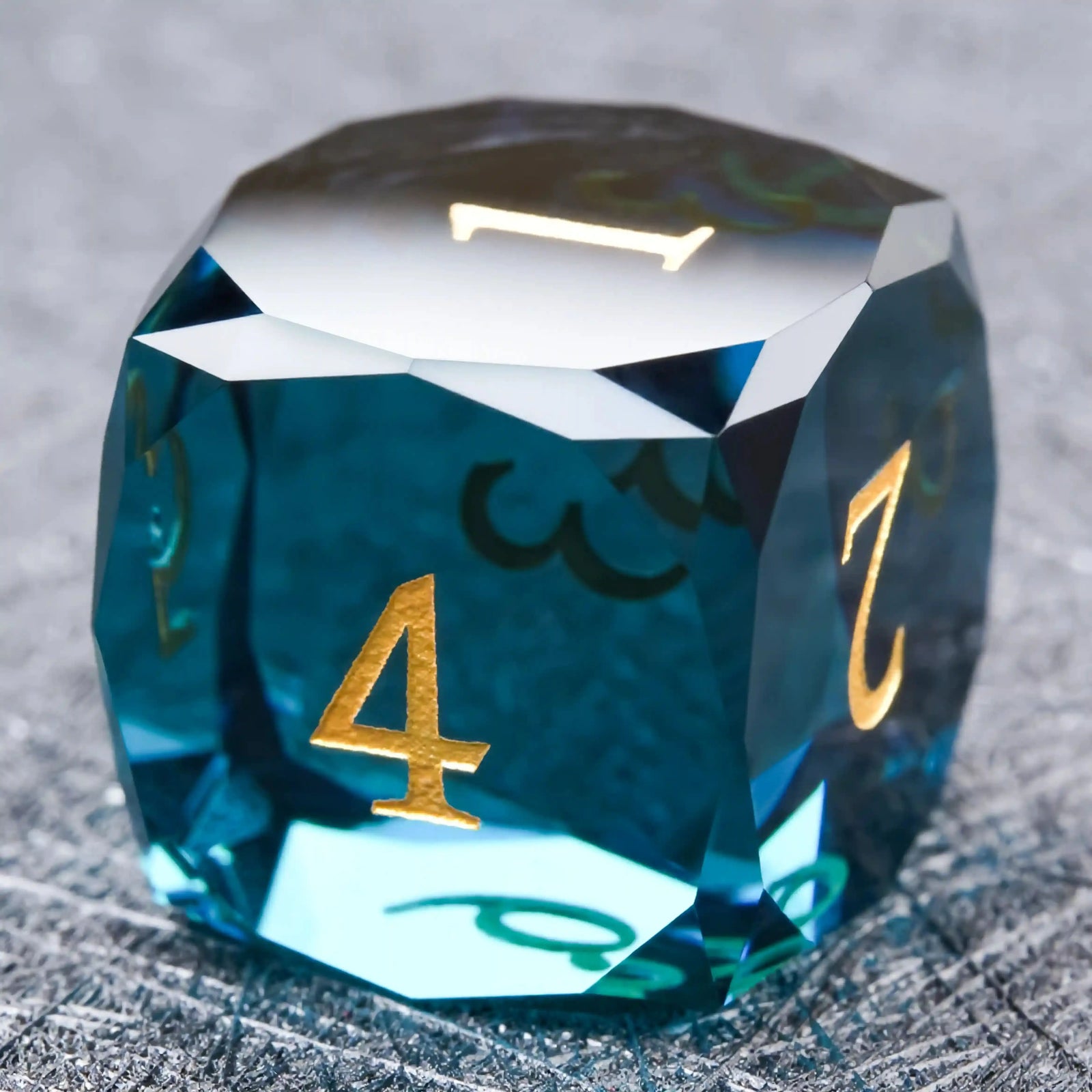 1-7pcs DND Gemstone Dice Set Multi-sided Polyhedral Blue Glass Gemstone Dice for D&D Game COC Role Playing RPG Table Game