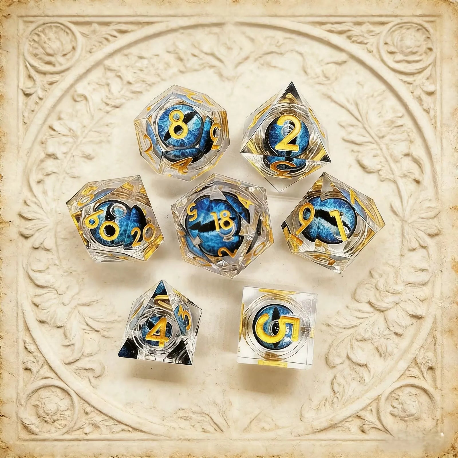 Dragon Resin Polyhedral RPG Dice Set