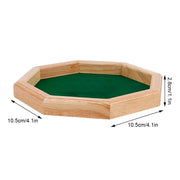 10.2 inch Wooden Dice Octagonal Dice Tray Board Game for Game Night Game Dice Party and Celebrations Party Supplies