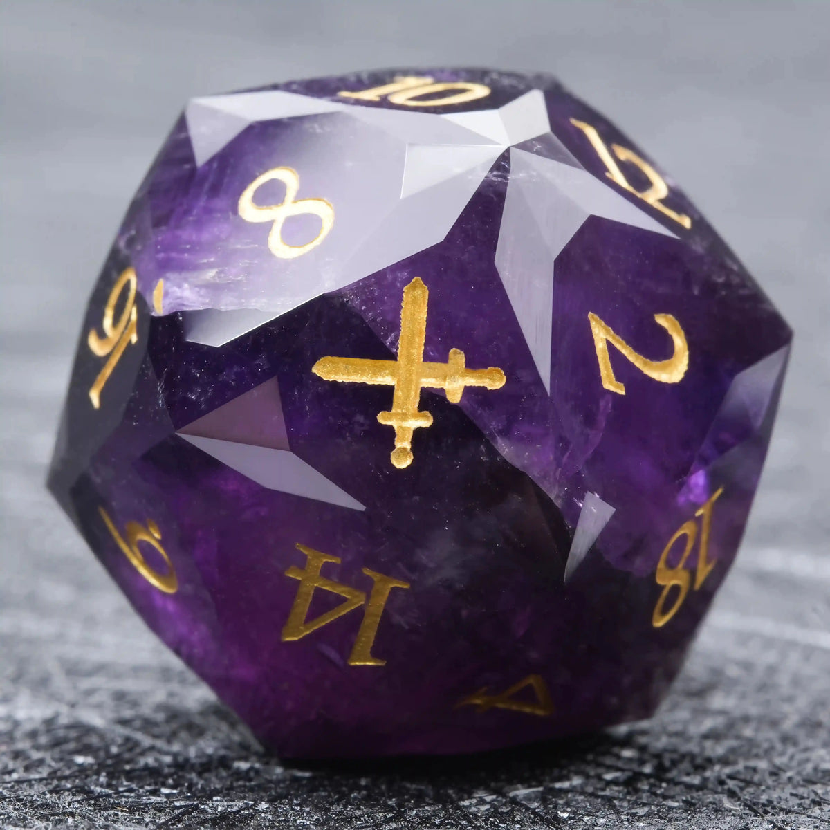 Purple Crystal RPG Dice Set