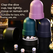 New Dice Cup Press with 5 Dices Upgraded Entertainment Table Games Dices Game Bar Dice for Family Bar Restaurant KTV 4 Colors
