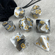 DND Dice Set - Polyhedral Dice Two-color 7 Pcs for Dungeon and Dragons D&D RPG Role Playing Games Dice with Dice Bag