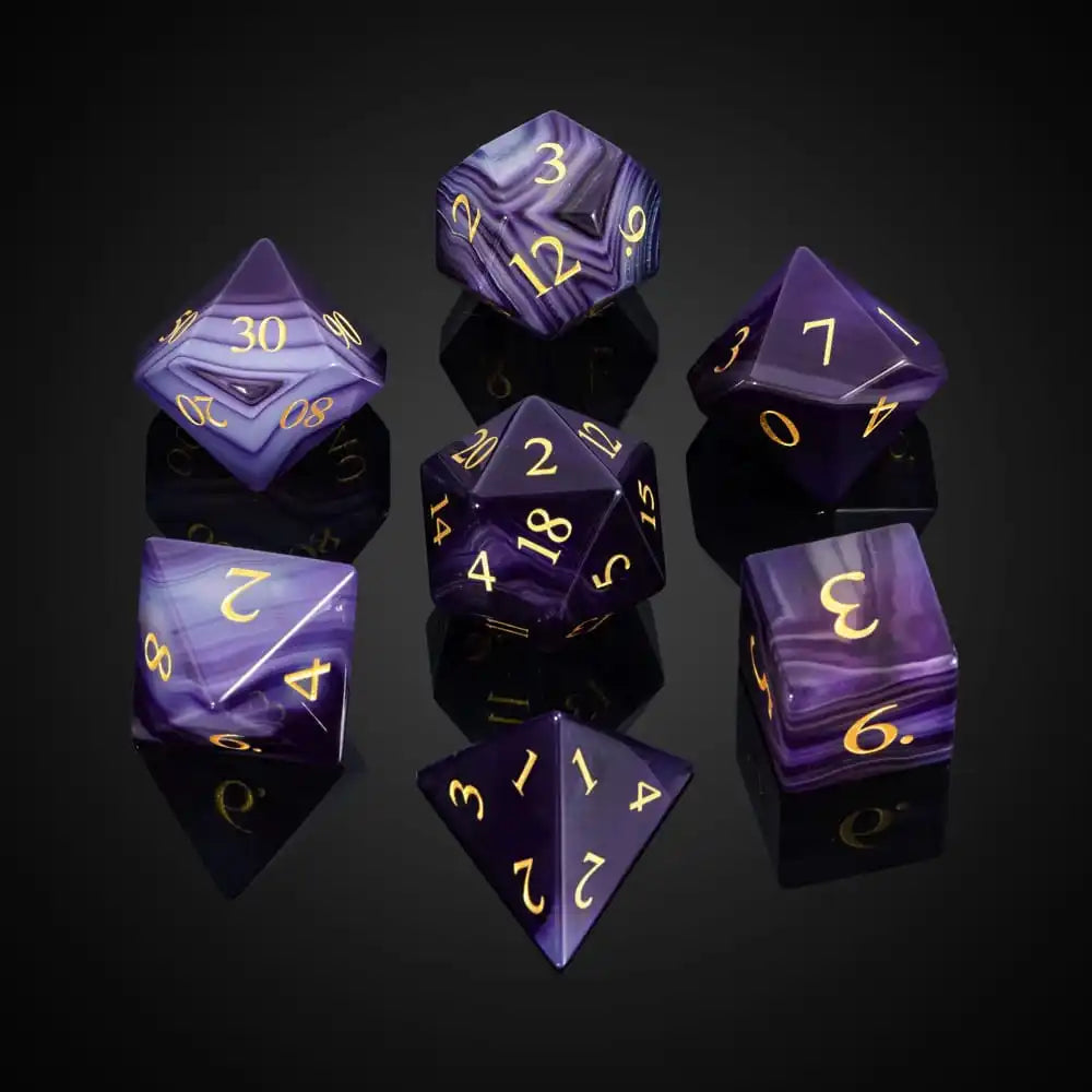Agate RPG Dice Set - 7 Piece