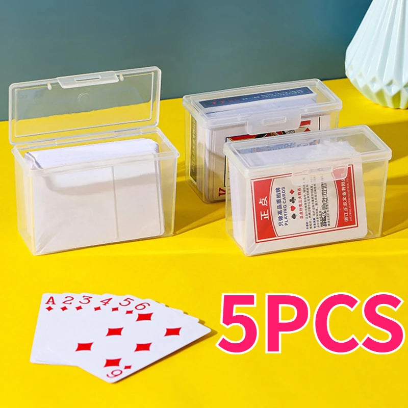 Clear Plastic Deck Box - 5 Pack - Design 2