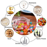 100PCS Small Zip Lock Sealing Bags Reclosable Transparent Plastic Bag Vacuum Storage Bag Clear Bags Ziplock Food Storage Zip Bag