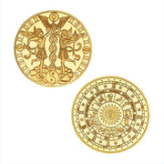 12 Creative Twelve Constellations Gold Plated encrusted Collectible Coins Abstract Art Zodiac Coin Set Crafts Gifts