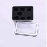 Dice Metal Box Standard Size Dice Metal Box 7pcs D4 D6 D8 D10 D% D12 D20 Set Storage Dice Set With Protective Foam Metal Box