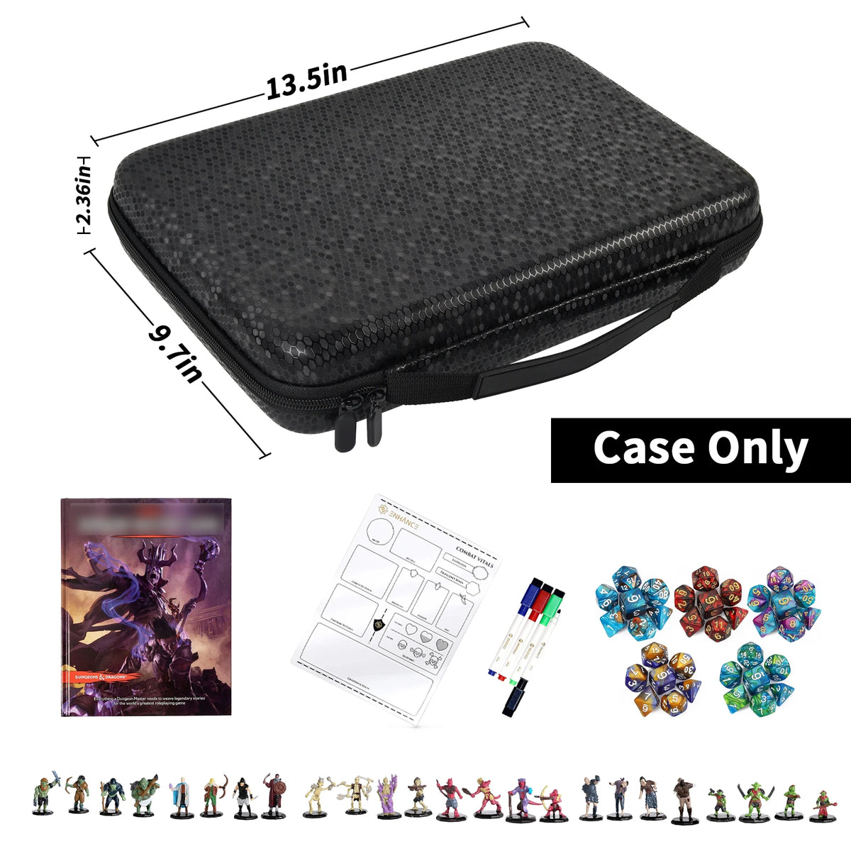 DND Dice & Accessory Organiser Case – 3 Colours to Choose From