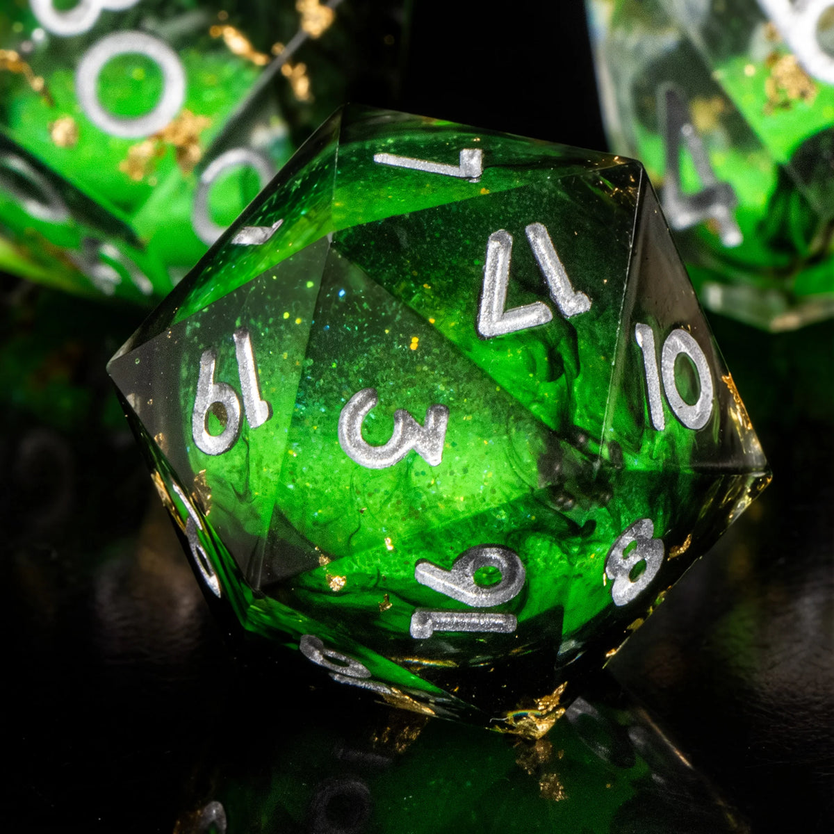 Liquid Core Resin Polyhedral RPG Dice Set - Design 3