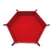 Portable Dices Rolling Tray Folding Hexagon Dices Holder Dices Storage Box