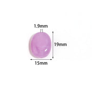 20pcs Flat Oval Acrylic Beads Double Color Imitation Jade Stone Loose Beads For Jewelry Making Bracelet Necklace DIY Accessories