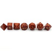 7PCS/ Set Polyhedral Dice Set Natural Stone RPG DND Role Playing Dragons Board Game Multiple Dice Natural Crystals Stones Gifts