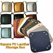 Desktop Storage Tray Pu Leather Valet Trinket Folding Tray Desktop Storage Sundries Box For Dice Key Wallet Coin Home Decoration